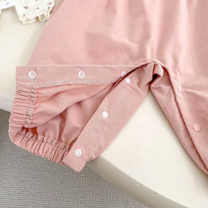 MyKids-USA® Arrival Autumn Baby Kids Girls Long Sleeves Floral Top and Pink Overalls