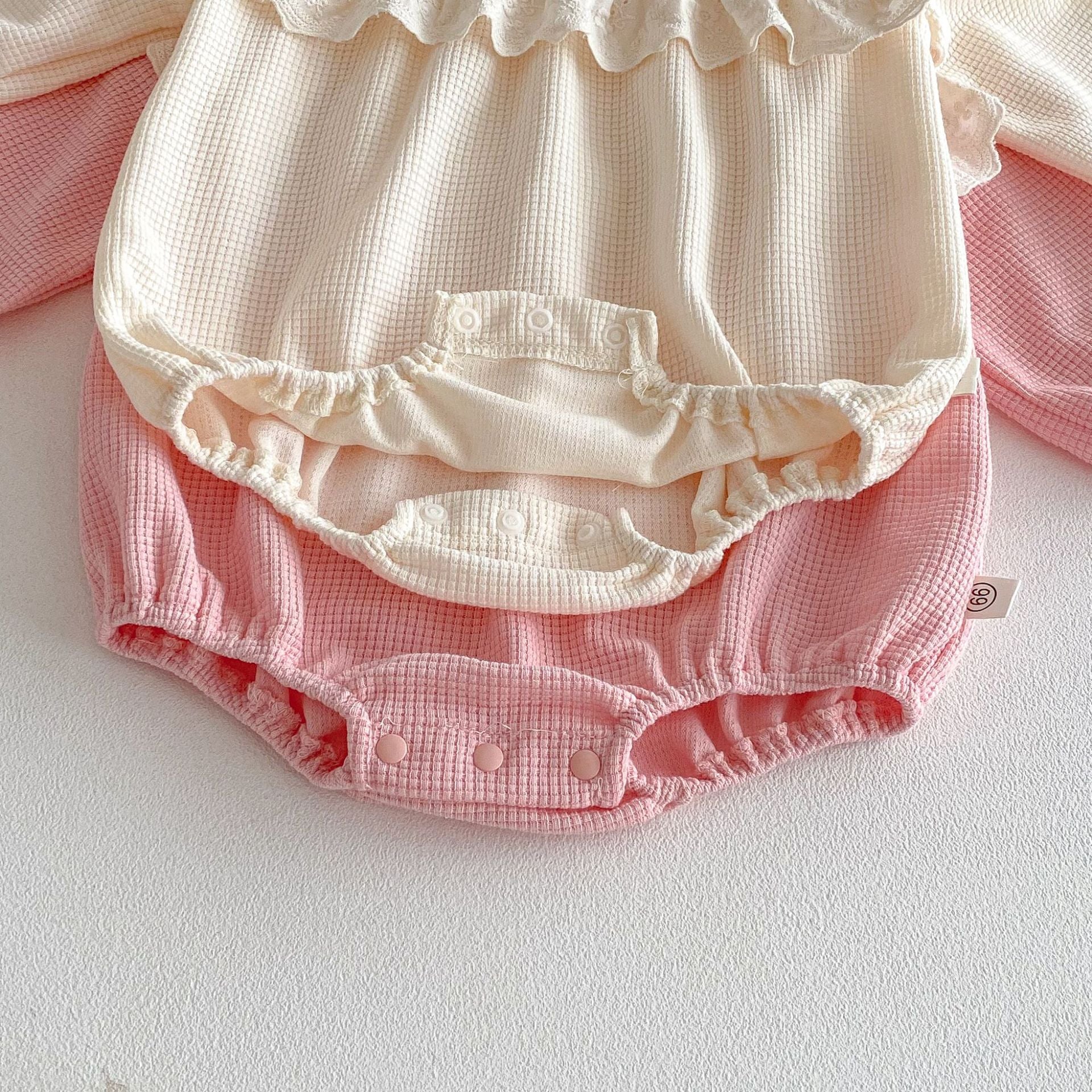 Spring Arrival Baby Girls Long Sleeves Crew Neck Waffle Grid Bodysuit, MyKids-USA®, Bodysuits, MyKids-USA -  -  -  -  -  -  - .