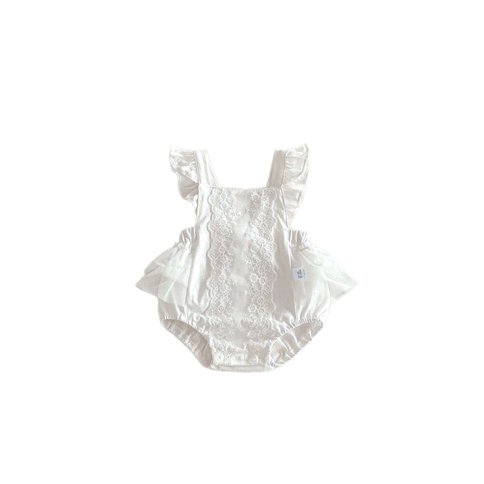 Summer Arrival Baby Girls Sleeveless Flowers Lace Embroidered Pattern Strap Bodysuit, MyKids-USA®, Bodysuits, MyKids-USA -  -  -  -  -  -  - .