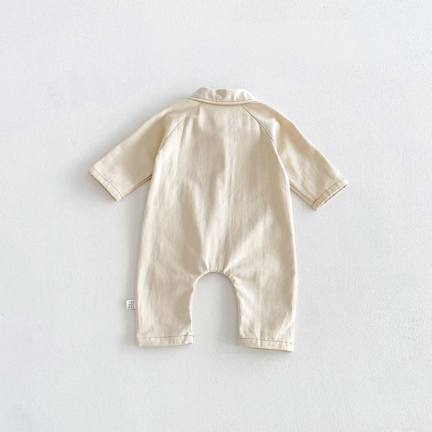 MyKids-USA® Autumn Arrival Baby Unsiex Long Sleeves Casual Turn-down Collar Denim Rompers