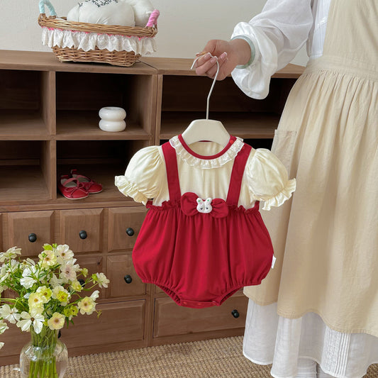 Design Summer Baby Kids Girls Short Sleeves Color Patchwork Bodysuit, MyKids-USA®, Bodysuits, MyKids-USA -  -  -  -  -  -  - .