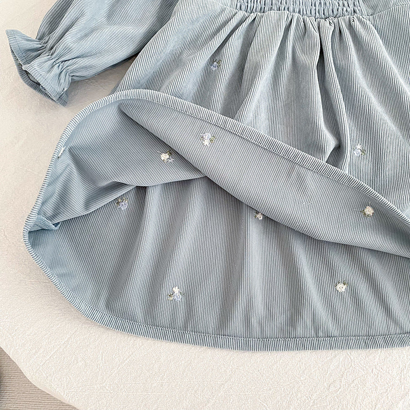 Arrival Spring and Autumn Floral Pattern Baby Kids Girls Onesies and Dress – Princess Sister Matching Set