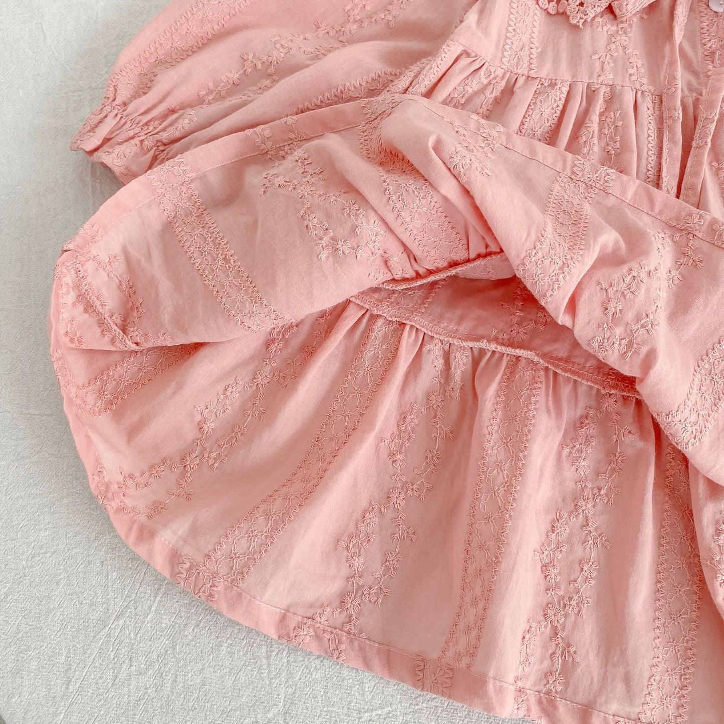 Design Autumn Floral Pattern Baby Kids Girls Bow-Tied Collar Onesies and Dress – Princess Sister Matching Set