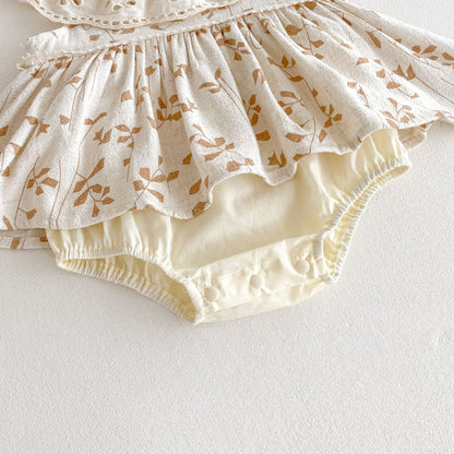 Summer Arrival Baby Girls Casual Sleeveless Leaves Pattern Dress Design Onesies, MyKids-USA®, Baby One-Pieces, MyKids-USA -  -  -  -  -  -  - 