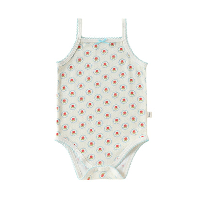 Summer Arrival Baby Unisex Sleeveless or Fly Sleeves Floral Bodysuits, MyKids-USA®, Bodysuits, MyKids-USA® - Size/Age - 66 (3-6M) - Color - Blue -  -  - TR2604212307-C.