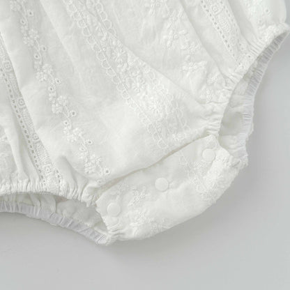 Summer Arrival Baby Girls Cute Solid Color Sleeveless Flowers Embroidered Onesies, MyKids-USA®, Baby One-Pieces, MyKids-USA -  -  -  -  -  -  - 