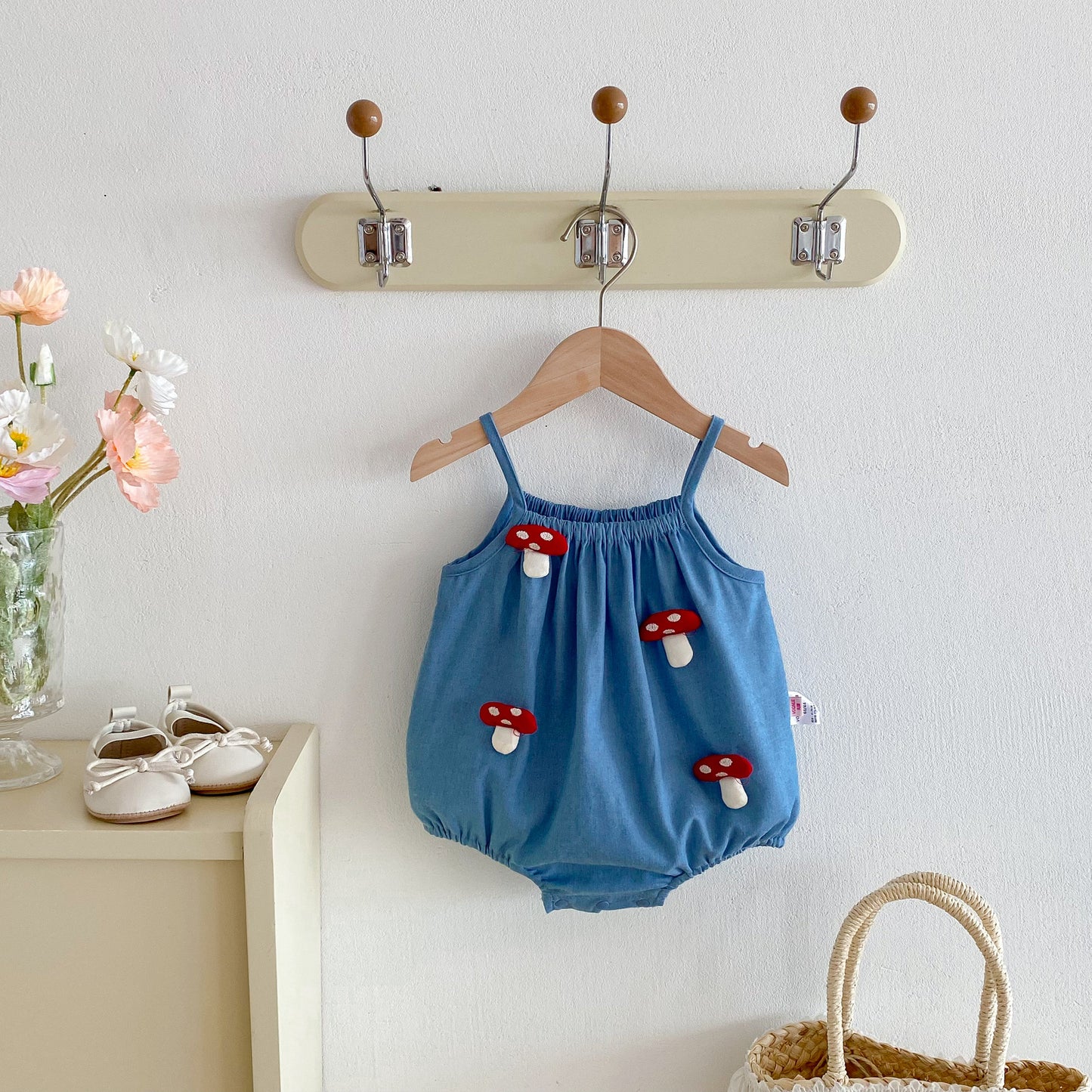 Summer Arrival Baby Girls Sleeveless Mushrooms Pattern Bodysuit, MyKids-USA®, Baby & Children's One-Pieces, MyKids-USA -  -  -  -  -  -  - .