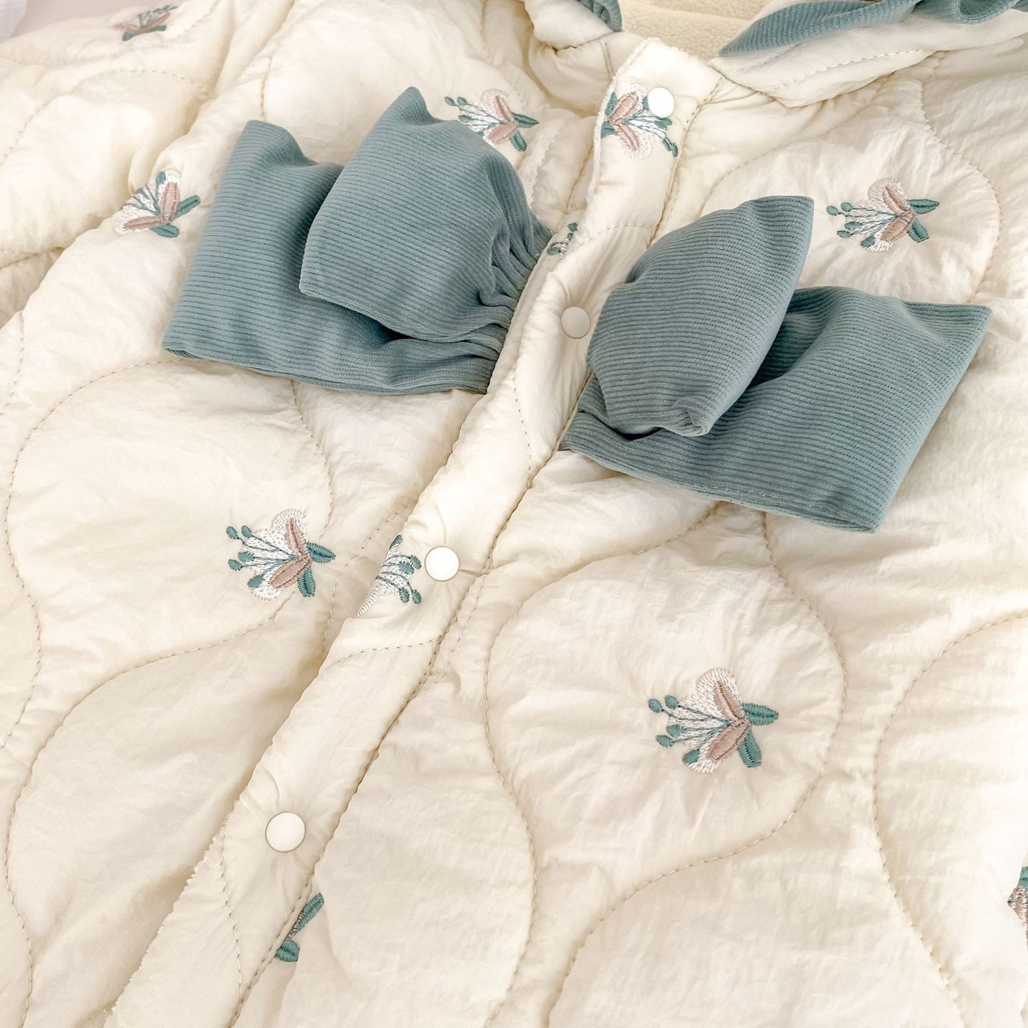 Winter Arrival Baby Girls Long Sleeves Floral Pattern Color Patchwork Cotton-Padded Warm Rompers, MyKids-USA®, Baby One-Pieces, MyKids-USA -  -  -  -  -  -  - 