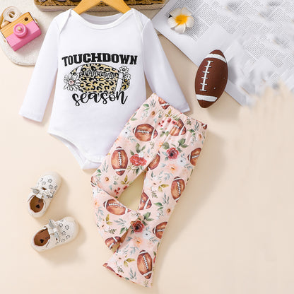 Arrival Autumn Baby Kids Girls Long Sleeves Floral Pattern Onesies and Pink Pants Clothing Set, MyKids-USA®, Baby & Children's Outfits, MyKids-USA - Size/Age - 59 (0-3M) - Color - Pink -  -  - TR2605212355-A.
