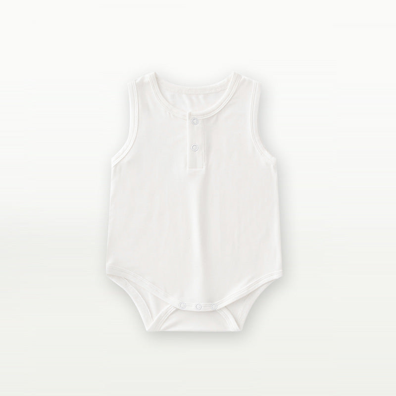 Summer Arrival Sleeveless Solid Color Bodysuit