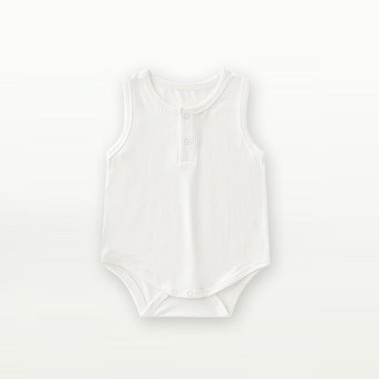 Summer Arrival Sleeveless Solid Color Bodysuit