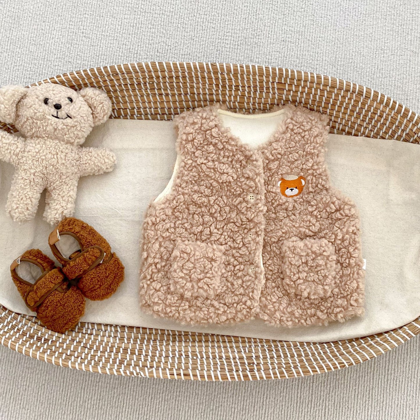 Arrival Winter and Autumn Baby Kids Unisex Cartoon Pattern Sleeveless Fluffy Vest, MyKids-USA®, Baby & Toddler Coats & Jackets, MyKids-USA - Size/Age - 73 (6-9M) - Color - Brown -  -  - TR2511291916-B