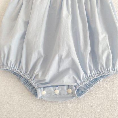 Summer Girls Flowers Pattern Lace Trim Onesies and Dress – Princess Sister Matching Set