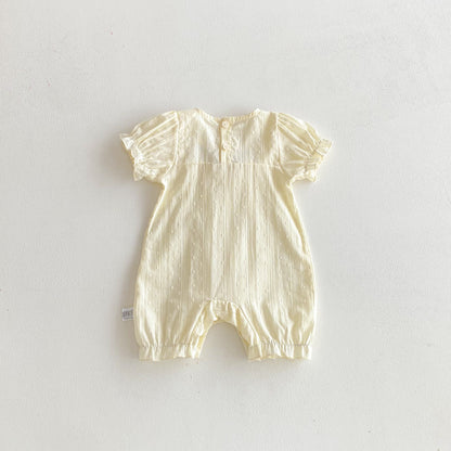 Summer Arrival Baby Girls Short Sleeves Crew Neck Flowers Pattern Rompers, MyKids-USA®, Baby One-Pieces, MyKids-USA -  -  -  -  -  -  - .