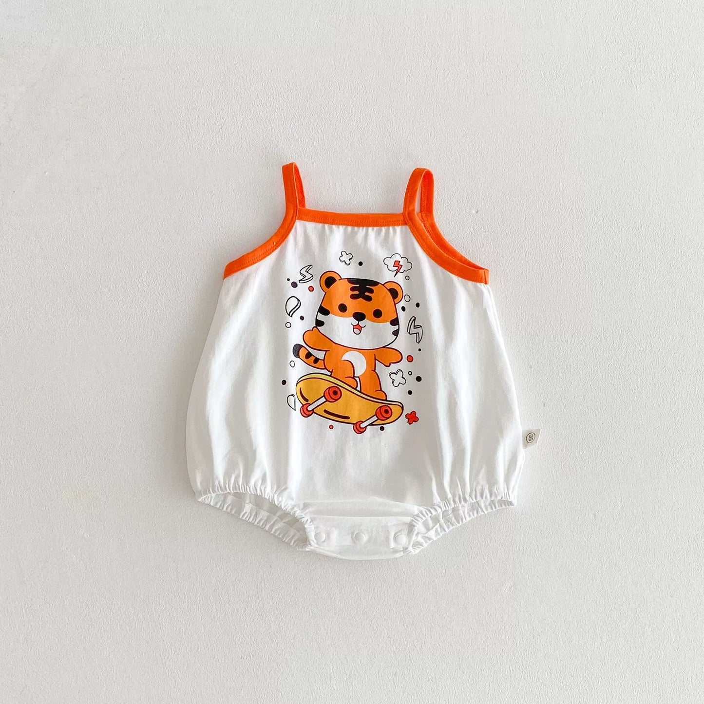 Summer Arrival Baby Unisex Cute Cartoon Tiger Pattern Sleeveless Onesies, MyKids-USA®, Baby One-Pieces, MyKids-USA -  -  -  -  -  -  - 