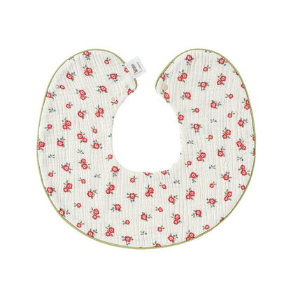 Adorable Fruits Cartoon Pattern Snap-on Round Shaped Bib, MyKids-USA®, Bibs, MyKids-USA - Size/Age - S (0-1Y) - Color - Apricot -  -  - TR2605202207-A.