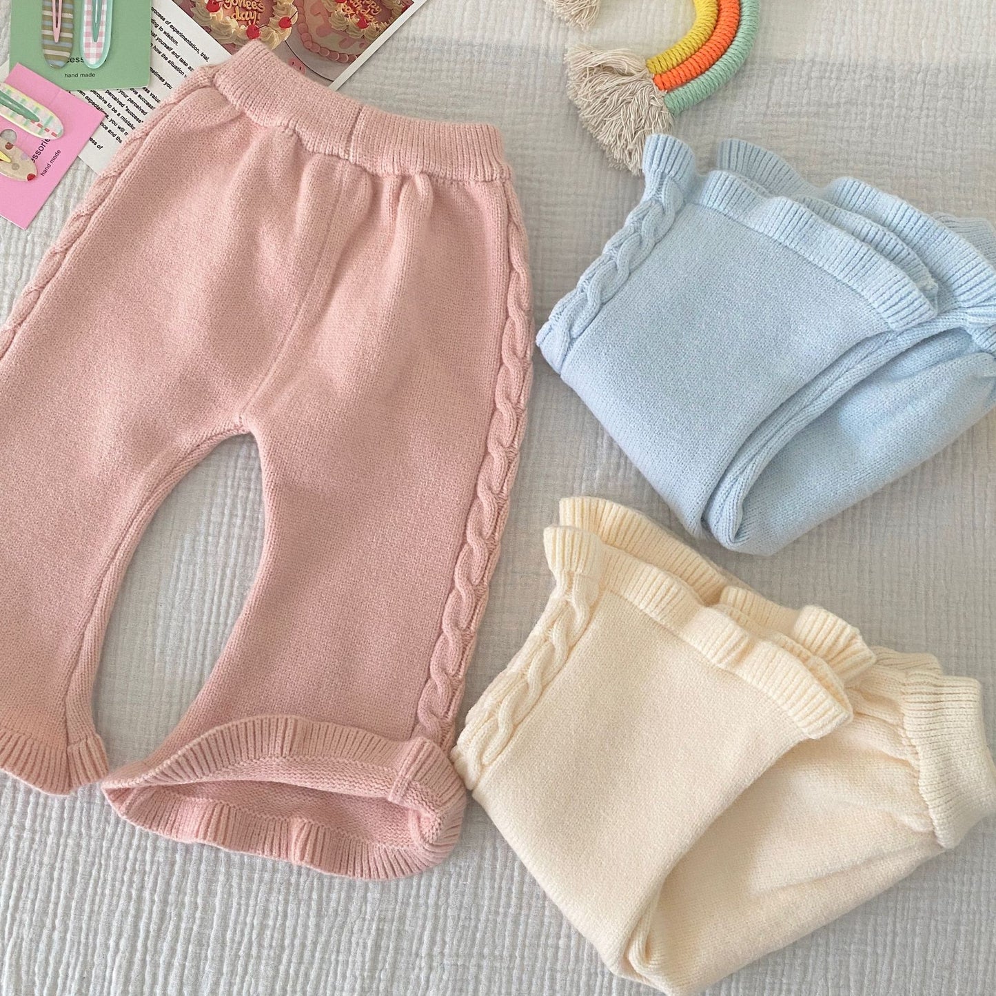 Winter and Autumn Baby Kids Girls Letters Pattern Long Sleeves Cardigan and Plain Pants Knitted Clothing Set, MyKids-USA®, Baby & Toddler Outfits, MyKids-USA -  -  -  -  -  -  - 