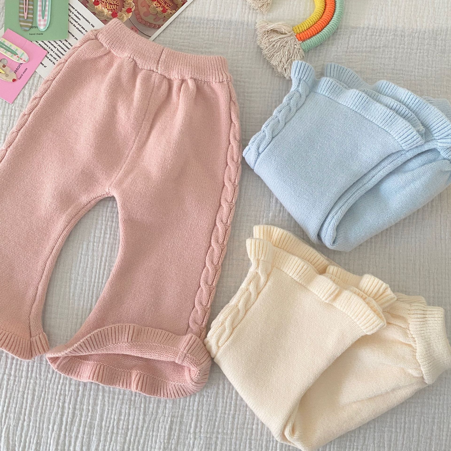 Winter and Autumn Baby Kids Girls Letters Pattern Long Sleeves Cardigan and Plain Pants Knitted Clothing Set, MyKids-USA®, Baby & Toddler Outfits, MyKids-USA -  -  -  -  -  -  - 