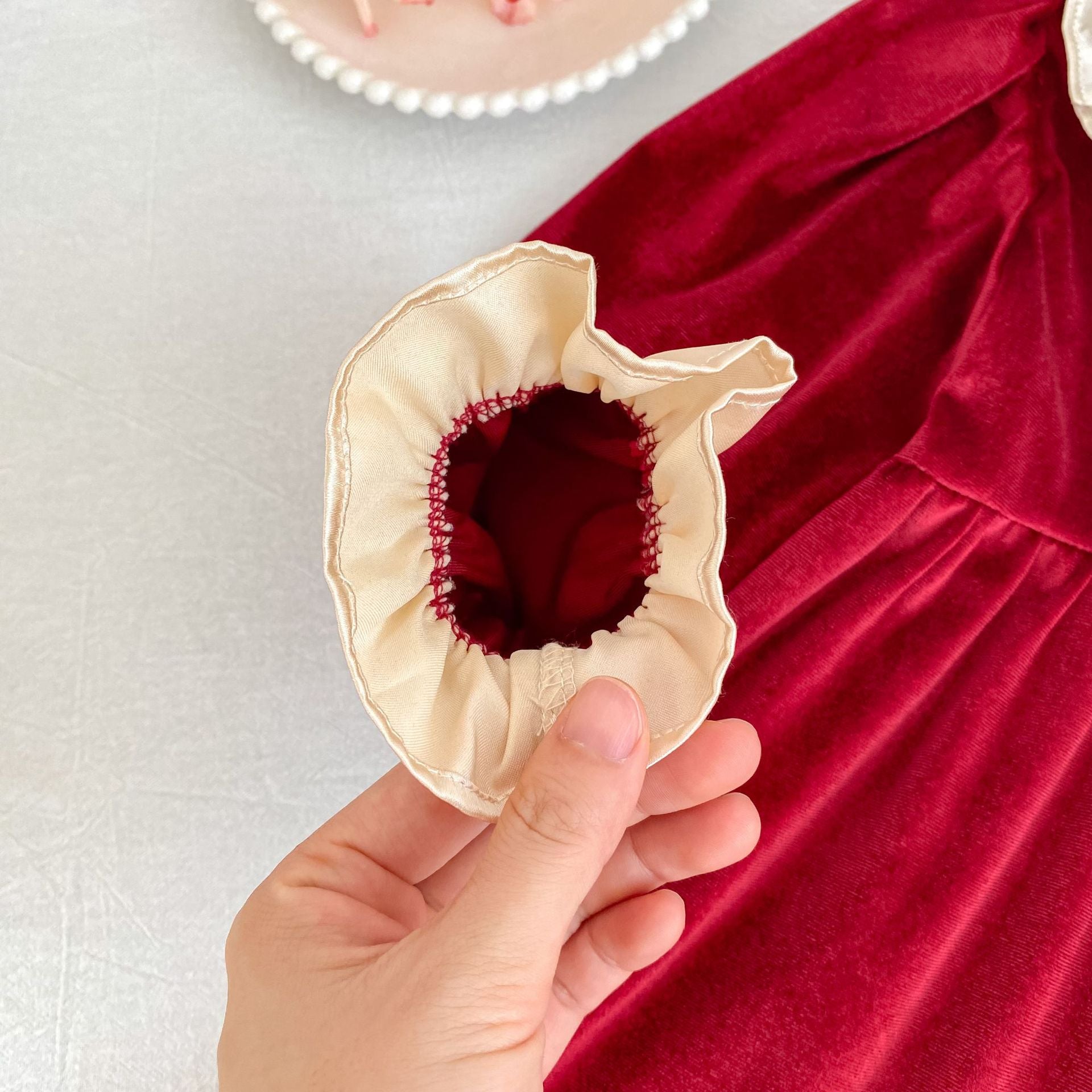 Autumn Arrival Baby Girls Vivid Red Color Patchwork Long-sleeved Onesies and Dress – Princess Sister Matching Set, MyKids-USA®, Baby & Toddler Dresses, MyKids-USA -  -  -  -  -  -  - 