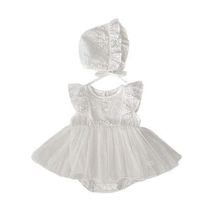 Summer Arrival Baby Girls Cute Solid Color Floral Embroidery Fly Sleeves Dress Design Onesies, MyKids-USA®, Baby One-Pieces, MyKids-USA -  -  -  -  -  -  - 