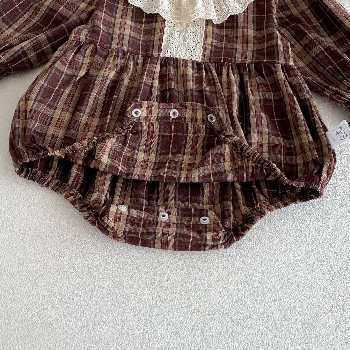 Autumn Arrival Baby Girls Long Sleeves Plaid Pattern Vintage Onesies, MyKids-USA®, Baby One-Pieces, MyKids-USA -  -  -  -  -  -  - 