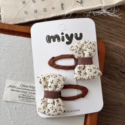 Collection of 2 Versatile Butterfly-bows Decorated Hair Clips, MyKids-USA®, Hair Pins, Claws & Clips, MyKids-USA - Size/Age - Average Size (0-12Y） - Color - White -  -  - TR2603031317-F.