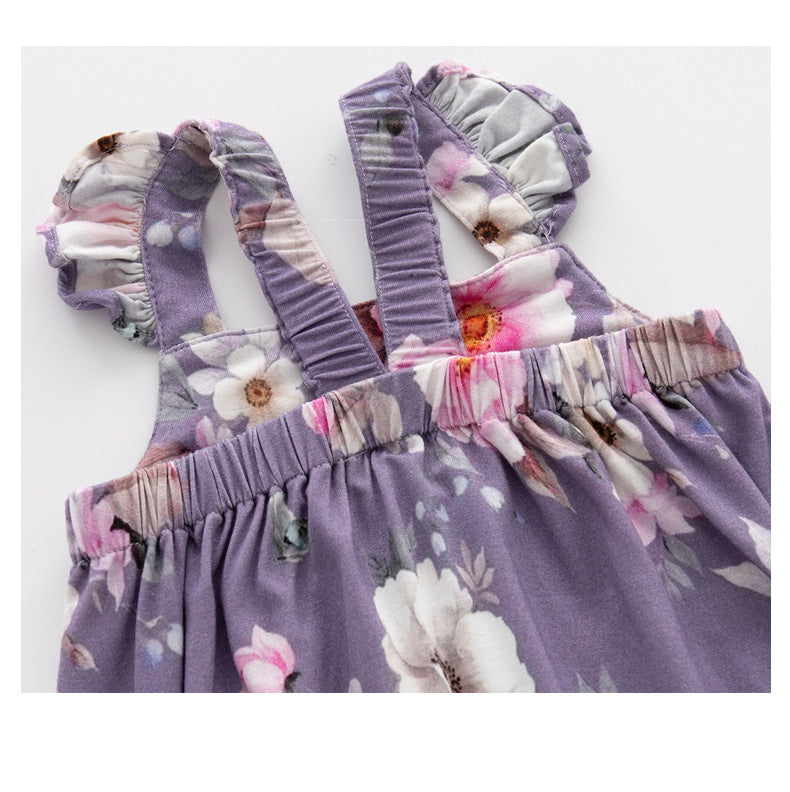 Summer Arrival Baby Girls Sleeveless Floral Bodysuit