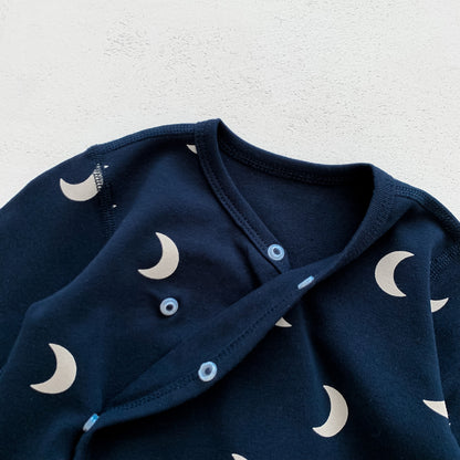 Autumn Arrival Baby Unisex Long Sleeves Moons Pattern Rompers with Hat, MyKids-USA®, Baby One-Pieces, MyKids-USA -  -  -  -  -  -  - 