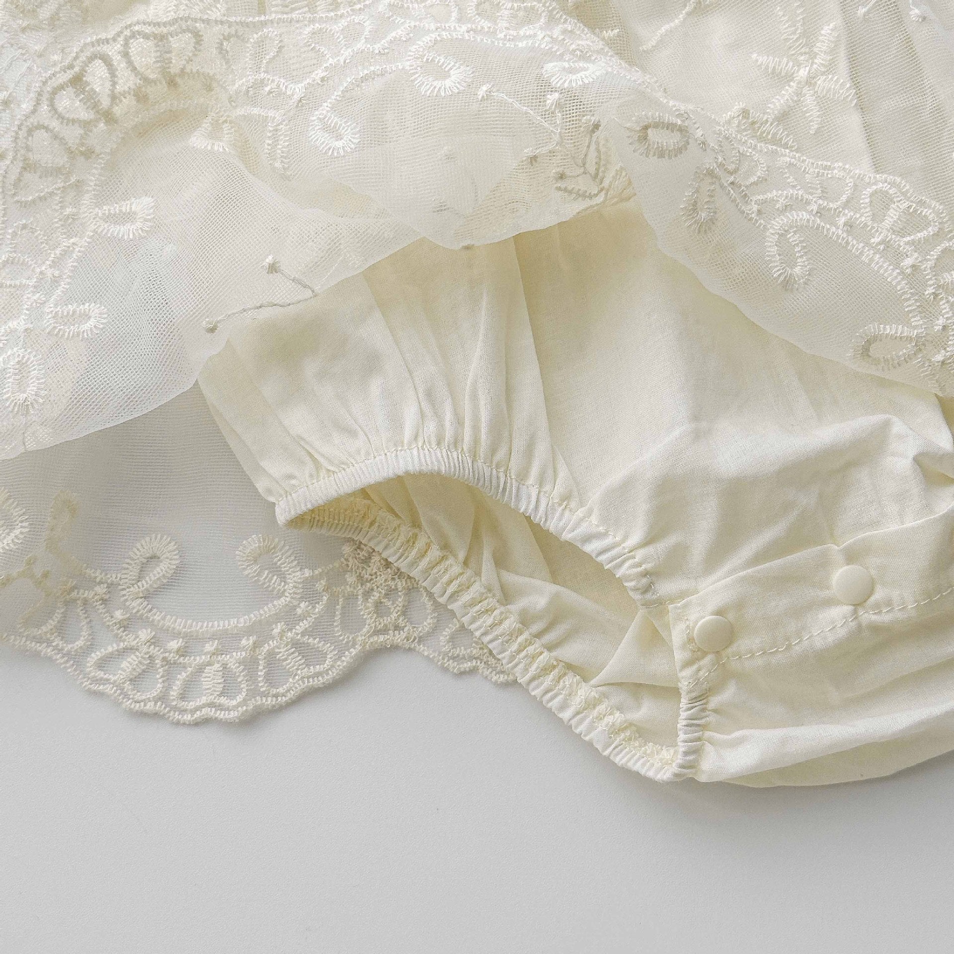 Summer Arrival Baby Girls Cute Solid Color Floral Embroidery Short Sleeves Dress Design Patchwork Onesies, MyKids-USA®, Baby & Toddler Dresses, MyKids-USA -  -  -  -  -  -  - 