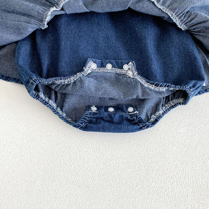 Design Summer Baby Kids Girls Sleeveless Butterfly-bows Pattern Denim Bodysuit, MyKids-USA®, Baby & Children's One-Pieces, MyKids-USA -  -  -  -  -  -  - .