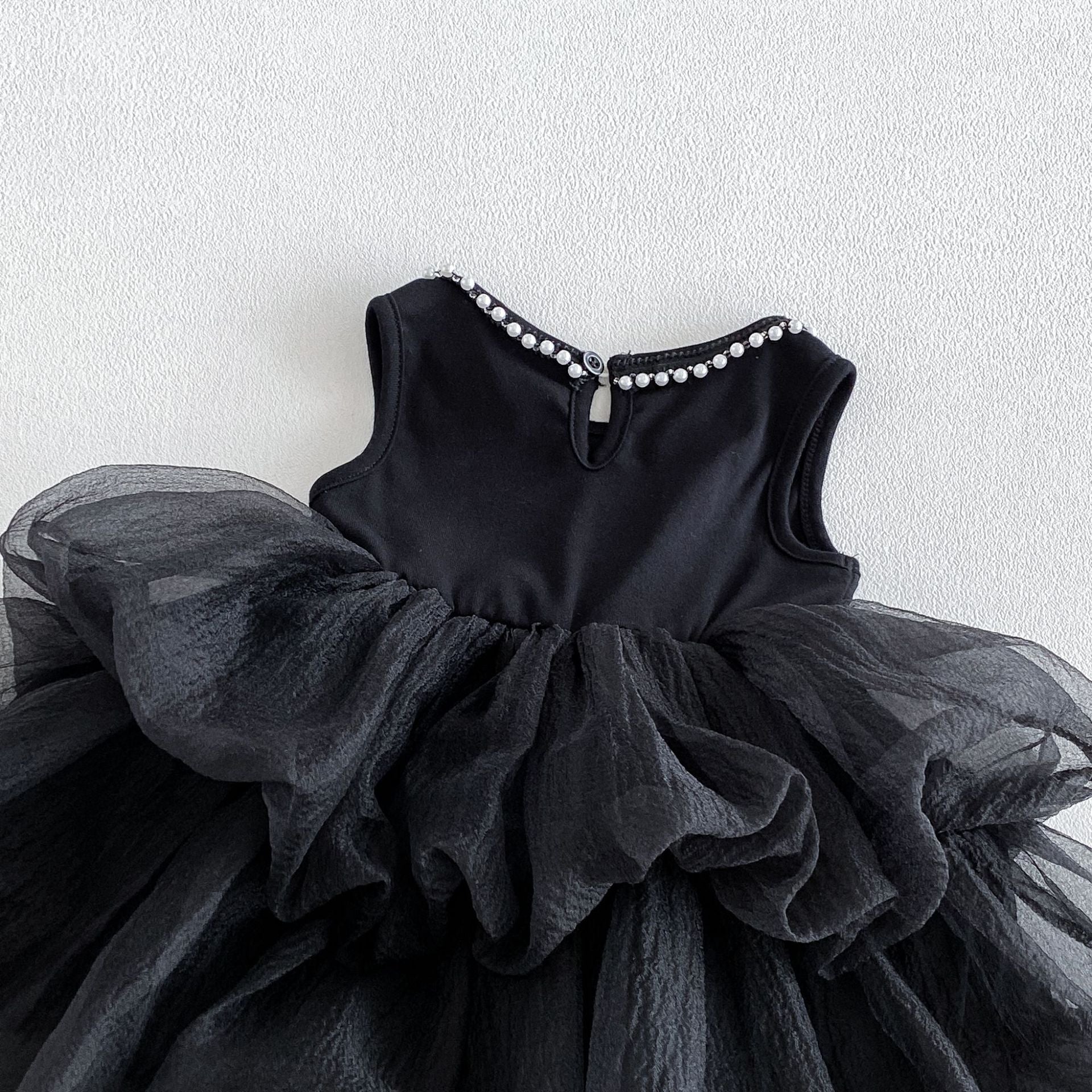 Summer Arrival Sleeveless Black Beaded Dress for Stylish Girls, MyKids-USA®, Baby & Children's Dresses, MyKids-USA -  -  -  -  -  -  - .