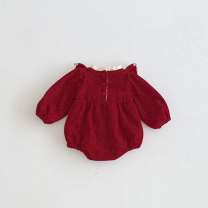 Autumn and Winter Arrival Baby Girls Long Sleeves Butterfly-bow Decorated Bodysuit, MyKids-USA®, Baby One-Pieces, MyKids-USA -  -  -  -  -  -  - .