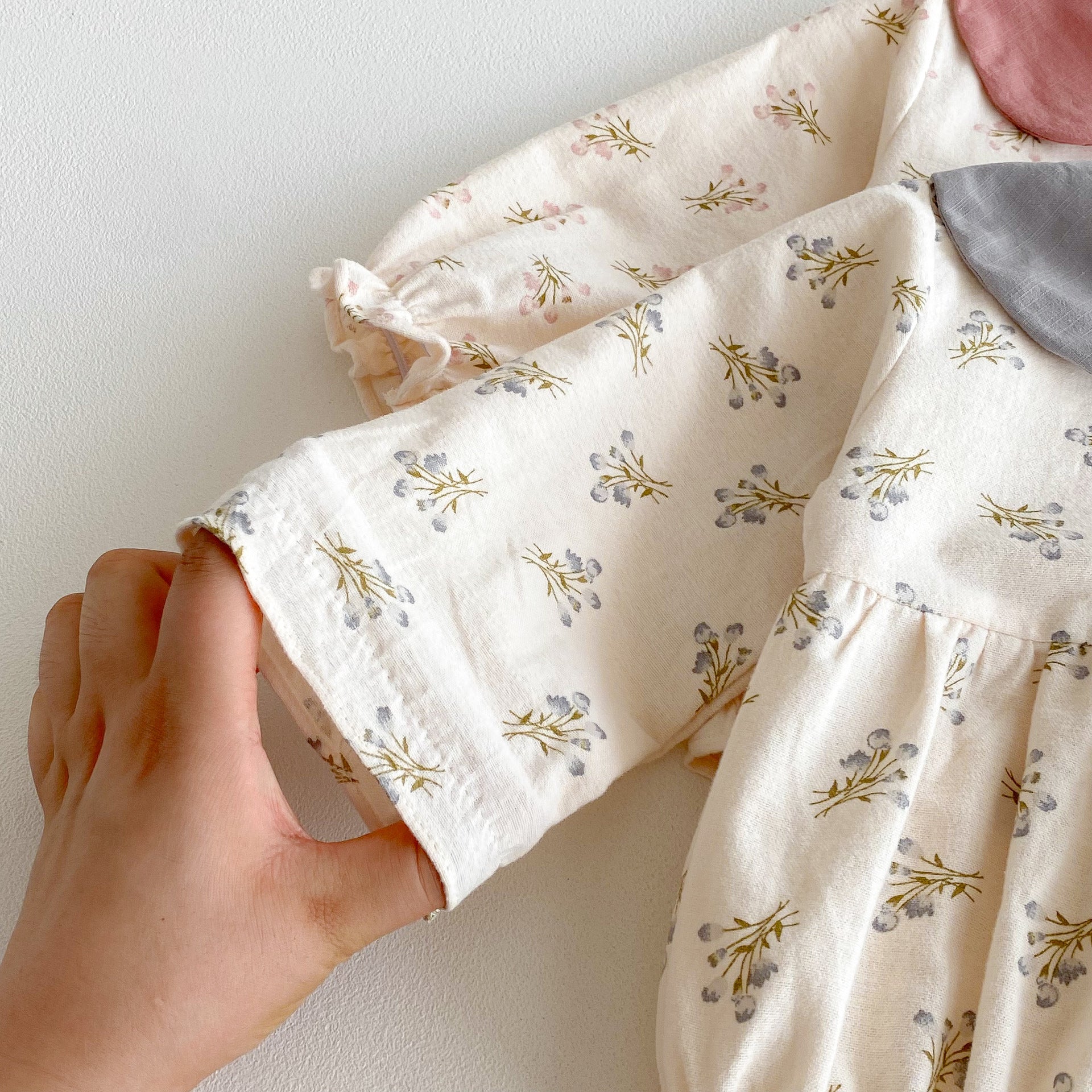 Autumn Arrival Baby Girls Long Sleeves Flowers Pattern Peter Pan Collar Onesies, MyKids-USA®, Baby One-Pieces, MyKids-USA -  -  -  -  -  -  - 