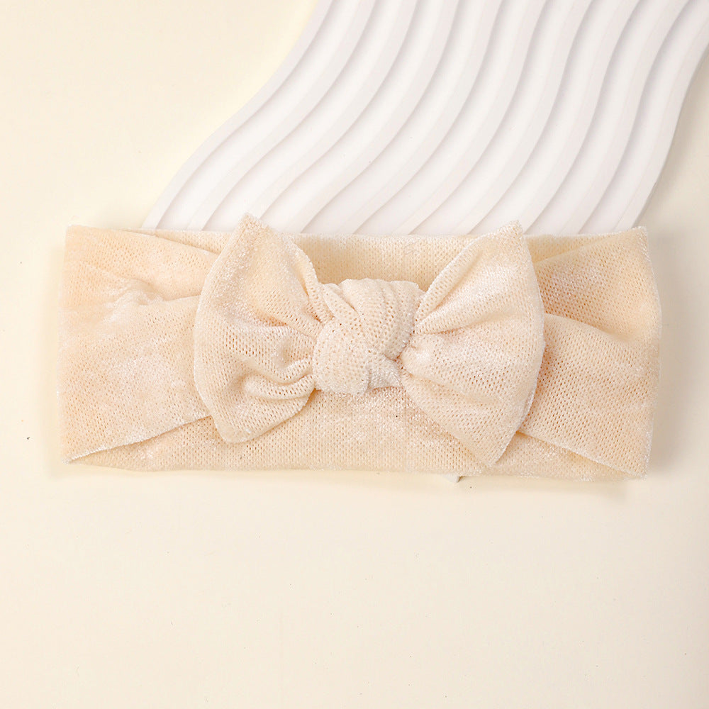 Soft Baby Hairband with Solid Color Bow, MyKids-USA®, Hair Pins, Claws & Clips, MyKids-USA - Size/Age - Average Size (0-6Y） - Color - Beige -  -  - TR2411282320-A.