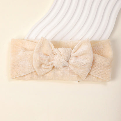 Soft Baby Hairband with Solid Color Bow, MyKids-USA®, Hair Pins, Claws & Clips, MyKids-USA - Size/Age - Average Size (0-6Y） - Color - Beige -  -  - TR2411282320-A.