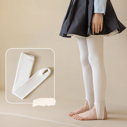 Autumn and Spring Baby Kids Girls Breathable Solid Color Tights 60-78cm, MyKids-USA®, Baby & Toddler Socks & Tights, MyKids-USA - Size/Age - M (4-6Y) - Color - White -  -  - TR2601112239-H.