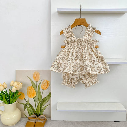 Summer Baby Kids Girls Sleeveless Cute Floral Vest and Bloomers Clothing Set, MyKids-USA®, Baby & Children's Outfits, MyKids-USA -  -  -  -  -  -  - .