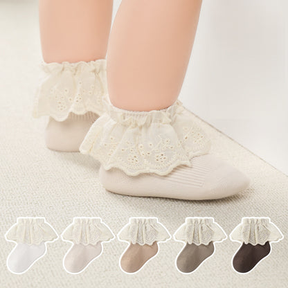 Autumn and Spring Baby Kids Girls Breathable Lace Trim Vintage Socks, MyKids-USA®, Baby & Toddler Socks & Tights, MyKids-USA -  -  -  -  -  -  - .