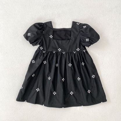 Summer Baby Girls French-style Flowers Pattern Short-sleeved Onesies and Dress – Princess Sister Matching Set, MyKids-USA®, Baby One-Pieces, MyKids-USA -  -  -  -  -  -  - 