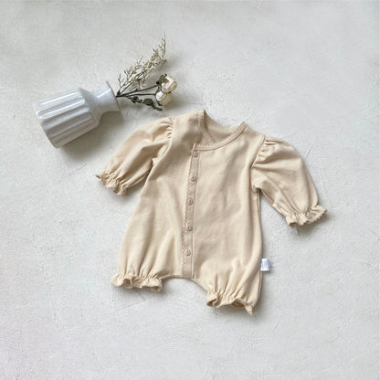 MyKids-USA® Autumn Hot Selling Baby Unisex Solid Color Long Sleeves Romper