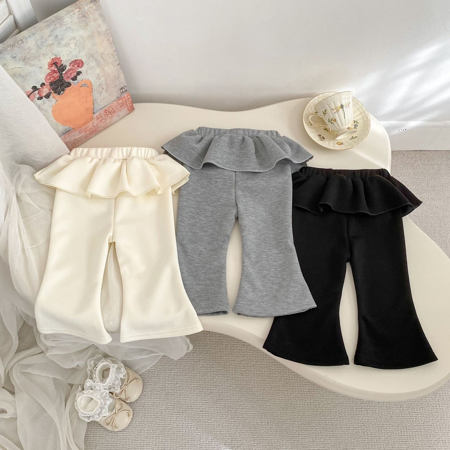 Arrival Baby Kids Girls Solid Color Flared Pants, MyKids-USA®, Baby & Toddler Bottoms, MyKids-USA -  -  -  -  -  -  - .