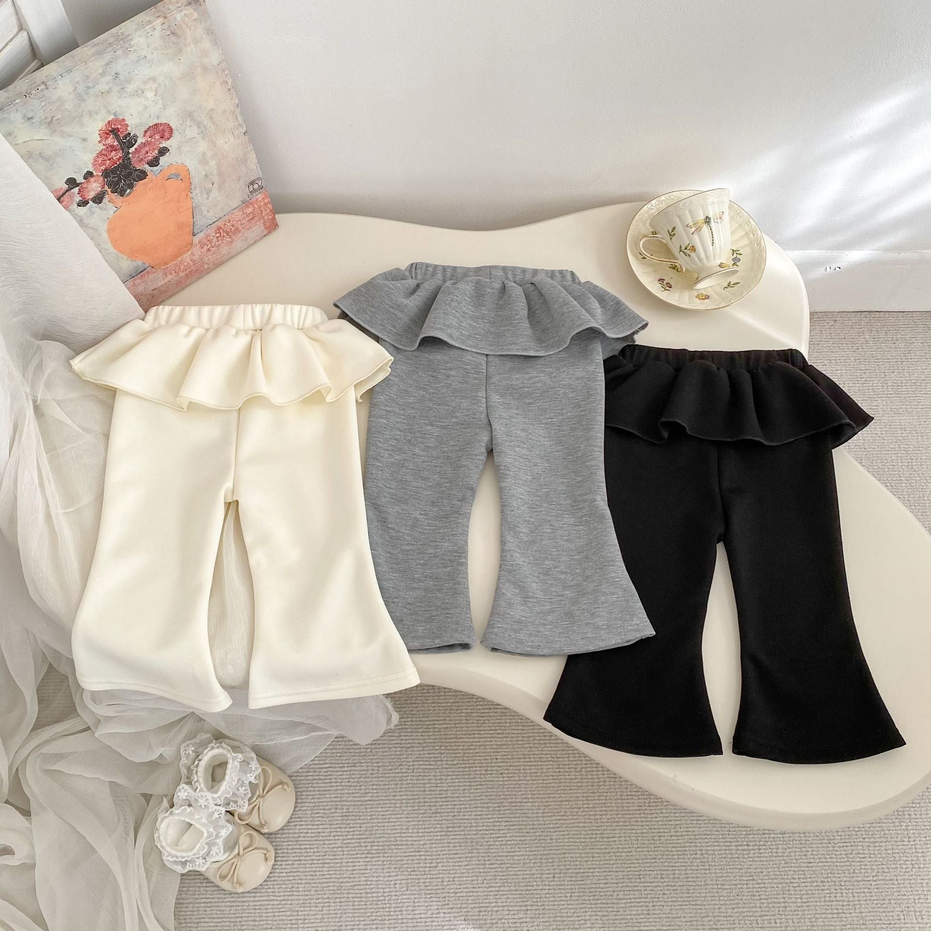 Arrival Baby Kids Girls Solid Color Flared Pants, MyKids-USA®, Baby & Toddler Bottoms, MyKids-USA -  -  -  -  -  -  - .