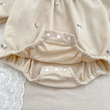 Autumn Baby Kids Girls Flowers Embroidered Pattern Long-sleeved Onesies and Dress – Princess Sister Matching Set, MyKids-USA®, Baby & Toddler Dresses, MyKids-USA -  -  -  -  -  -  - 