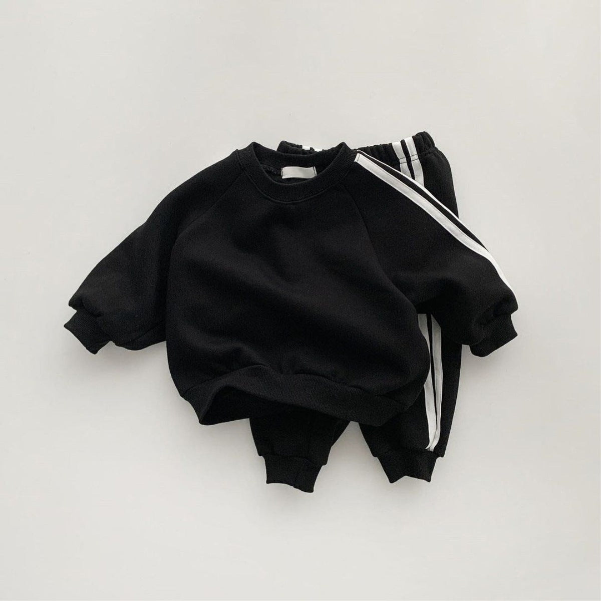 MyKids-USA® Spring and Autumn Baby Kids Unisex Long Sleeves Striped Pullover and Pants Clothing Set