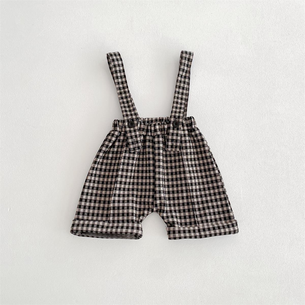 Spring Baby Kids Unisex Plain Long Sleeves Base Shirt And Overalls Clothing Set, MyKids-USA®, Baby One-Pieces, MyKids-USA - Size/Age - 73 (6-9M) - Color - Grey -  -  - TR2403072247-C.