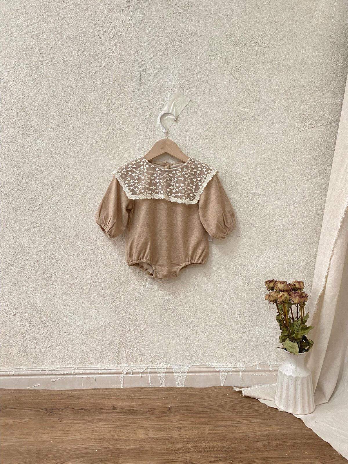 MyKids-USA® Autumn Long Sleeve Lace Collar Baby Kids Girls Princess Bodysuit