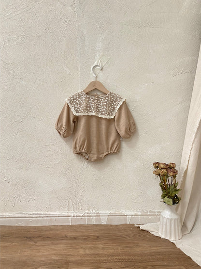 MyKids-USA® Autumn Long Sleeve Lace Collar Baby Kids Girls Princess Bodysuit