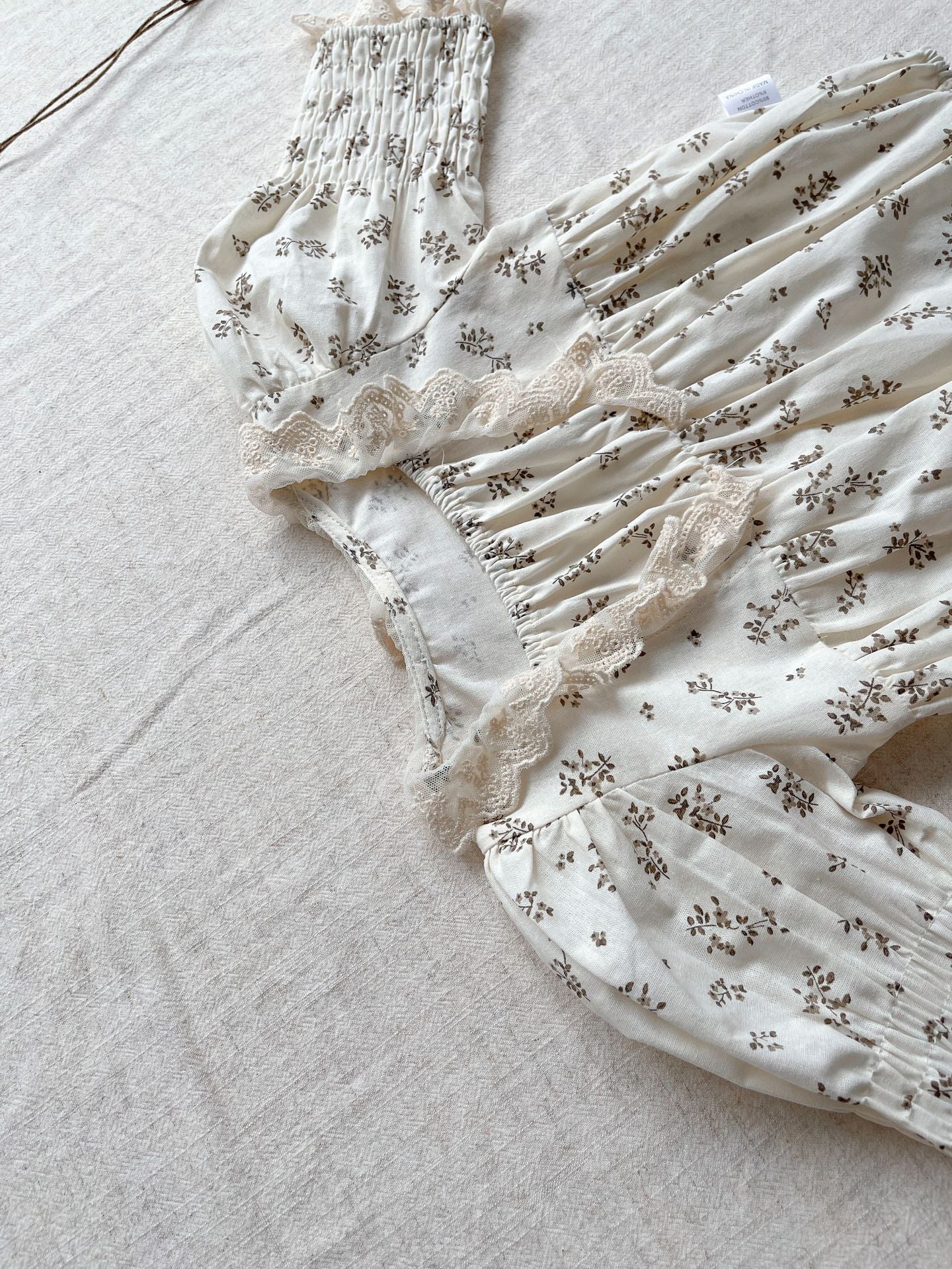 Baby Girls Ruffle Lace Square Neck Floral Soft Onesies, MyKids-USA®, Baby One-Pieces, MyKids-USA -  -  -  -  -  -  - 