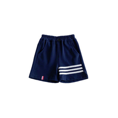 Summer Arrival Baby Kids Boys Cotton Blend Casual Style Striped Shorts, MyKids-USA®, Baby & Toddler Bottoms, MyKids-USA - Size/Age - 90 (12-24M) - Color - Blue -  -  - TR2603262311-A.