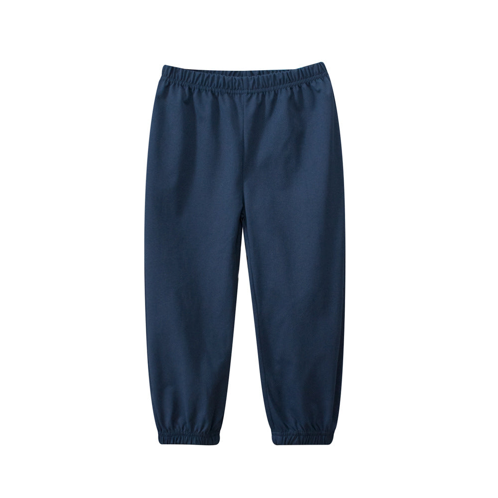 Children’s Summer Boys’ Solid Color Thin Breathable Pants – Casual Kids Trousers, MyKids-USA®, Baby & Toddler Bottoms, MyKids-USA - Size/Age - 90 (12-24M) - Color - Navy Blue (Dark Blue) -  -  - TR2505091940-D